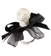 Prsten – lebka & mašle