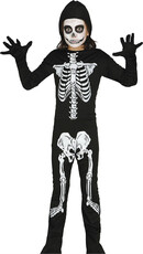 Chlapecký kostým kostlivec s kapucí