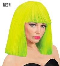 Dámská neonově žlutá paruka