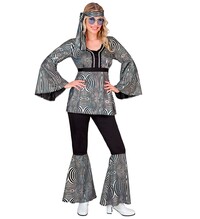 Dámský kostým 70. léta (hippies), stříbrné vlny