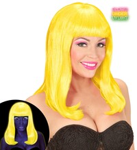 Neonově žlutá dámská paruka