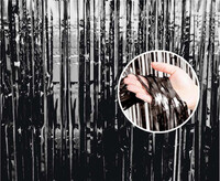 Černý závěs do dveří, 90 x 240 cm