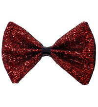 Červený motýlek s třpytkami