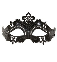 Dámská černá benátská škraboška