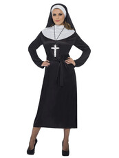 Dámský kostým jeptiška (s černým čepcem) - Velikost S 36-38 (II. Jakost)