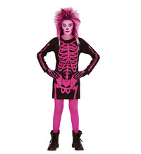 Dětský kostým růžová kostlivka