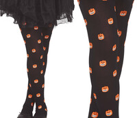 Dívčí černé punčocháče s dýněmi, Halloween