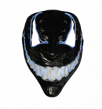 LED černá halloweenská maska Venom