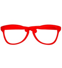 Obří červené brýle klaun