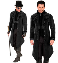 Pánský černý gotický kabát