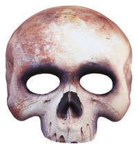 Poloviční látková maska lebka