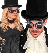 Steampunk brýle s ostny – starostříbrná