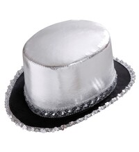 Stříbrný cylindr s flitry