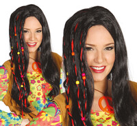 Dámská hippies paruka s copánky, 60. léta