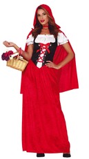 Dámský kostým červená karkulka s kápí