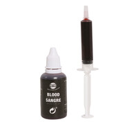 Krev s injekční stříkačkou, 20 ml