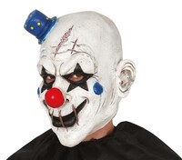 Latexová maska hororový klaun s mini kloboučkem