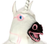 Latexová maska jednorožec
