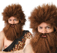 Pánská pravěká paruka s vousy