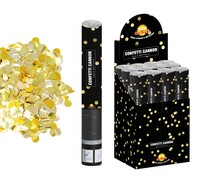 Vystřelovací konfety zlatá kolečka, 40 cm