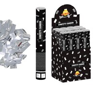 Vystřeovací konfety stříbrné poružky, 50 cm