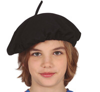 Dětská černá baretka