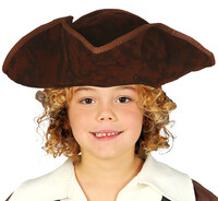 Dětský pirátský klobouk, hnědý