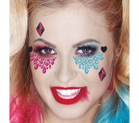 Samonalepovací kamínky na obličej, Harley Quinn