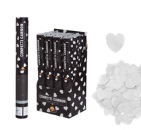 Vystřelovací konfety papírová srdíčka, 40 cm