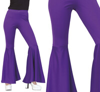 Dámské zvonové kalhoty, fialové
