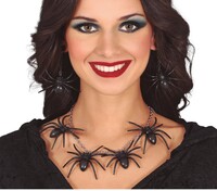 Sada náhrdelník a náušnice s pavouky