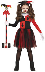 Dívčí kostým Harley Quinn, červenočerný