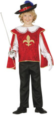Chlapecký kostým mušketýr, červený