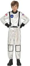 Dětský kostým kosmonaut, stříbrný