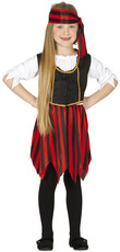 Dívčí kostým pirátka s čelenkou