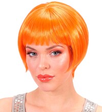 Dámská paruka, neonově oranžová
