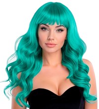 Dámská tyrkysová paruka dlouhá