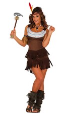 Dámský kostým indiánky (šaty, čelenka)