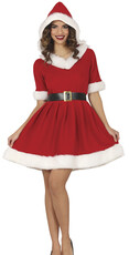 Dámský kostým sexy paní Santa Clausová s kapucí