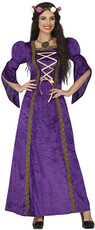 Dámský kostým středověká dáma, fialový