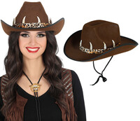 Hnědý australský kovbojský klobouk