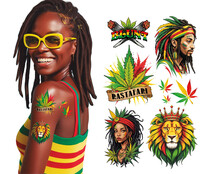 Rasta tetování, 14 x 30 cm