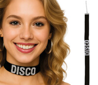 Retro náhrdelník s nápisem disco