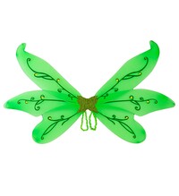 Velká zelená vílí křídla 125 x 72 cm, s kamínky