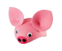Dětská čepice prasátko, růžová