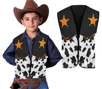 Dětská kovbojská vesta, černá