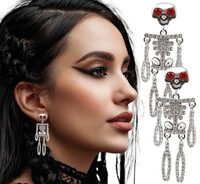 Náušnice kostlivec, 6,5 cm