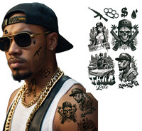 Tetování gangster, 14 x 30 cm