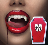 Upíří zuby s kříži s termoplastickou hmotou