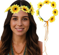 Žlutá květinová čelenka
